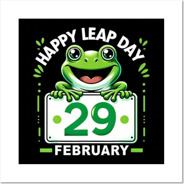 February 29th Leap Day Frog Funny Matching Leap Year 2024 Wall Art by Eduardo